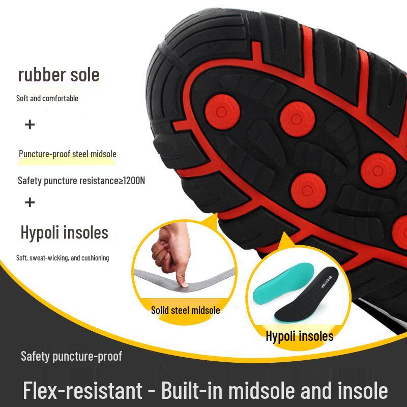 Men's Winter Safety Work Shoes: Waterproof, Anti-Smash, Anti-Puncture, Wear-Resistant, Anti-Slip, Lightweight Protective Footwear