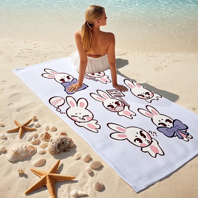 1pc Kpop Team5 Beach Towel, Comfortable and Thick, and Swimming/Bath/Picnic/Camping Towel, Suitable for Seaside Beaches