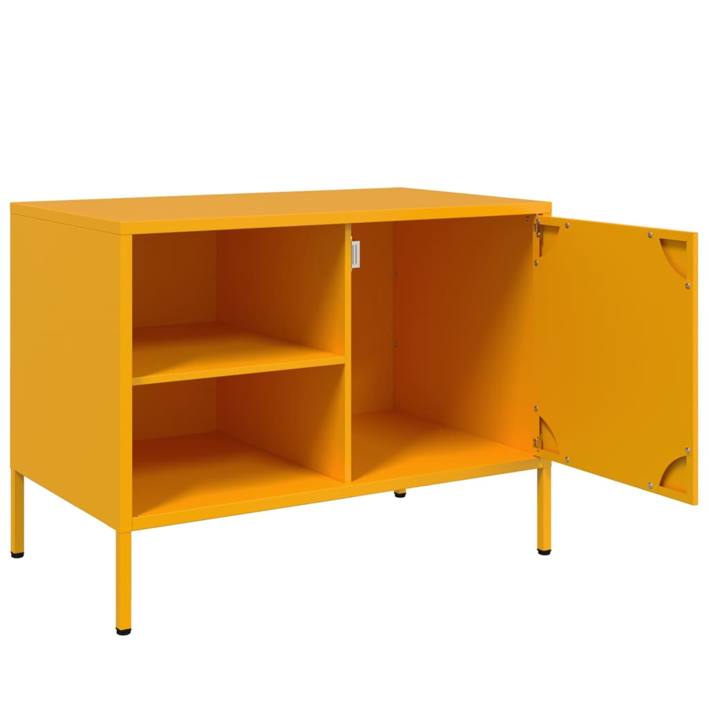 TV Cabinets 2 Pcs Mustard Yellow 68 X 39 X 50.5 Cm Steel