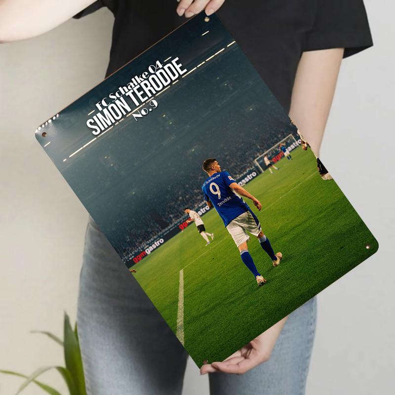 

Simon Terodde FC Schalke Football Star Metal Tin Sign Living Room Bedroom Bar Decor Fan Souvenir 20x30cm（7.8x11.8inch）