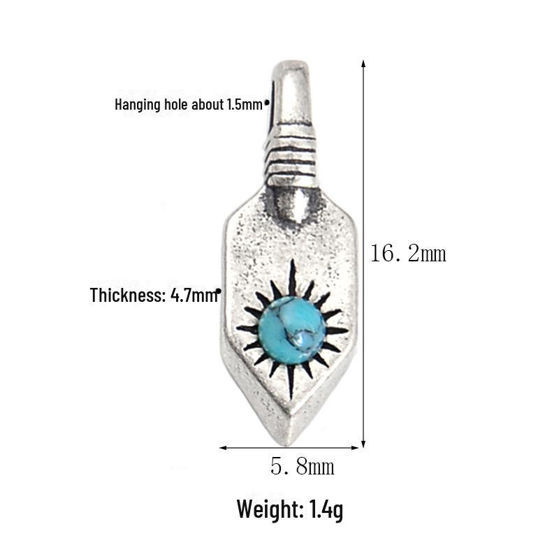

Подвеска в виде зеленого соснового щита из стерлингового серебра S925 для ретро-браслета своими руками с плетеной веревкой в тибетском стиле