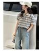Girls' short sleeved polo shirt summer set, new summer outfit, children's women's clothing, student jeans two-piece set