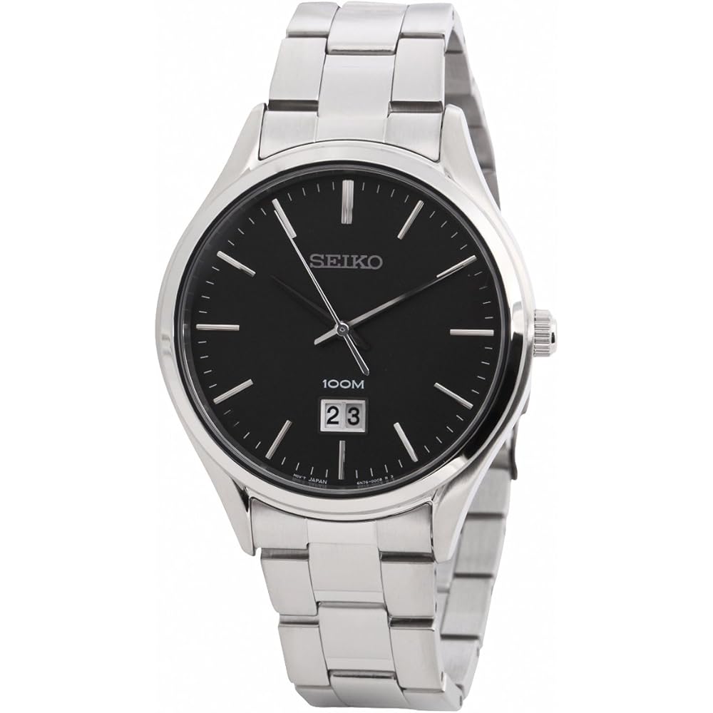Seiko Quartz Men s Wristwatch SUR023P1 Stainless Steel Water Resistant 100m