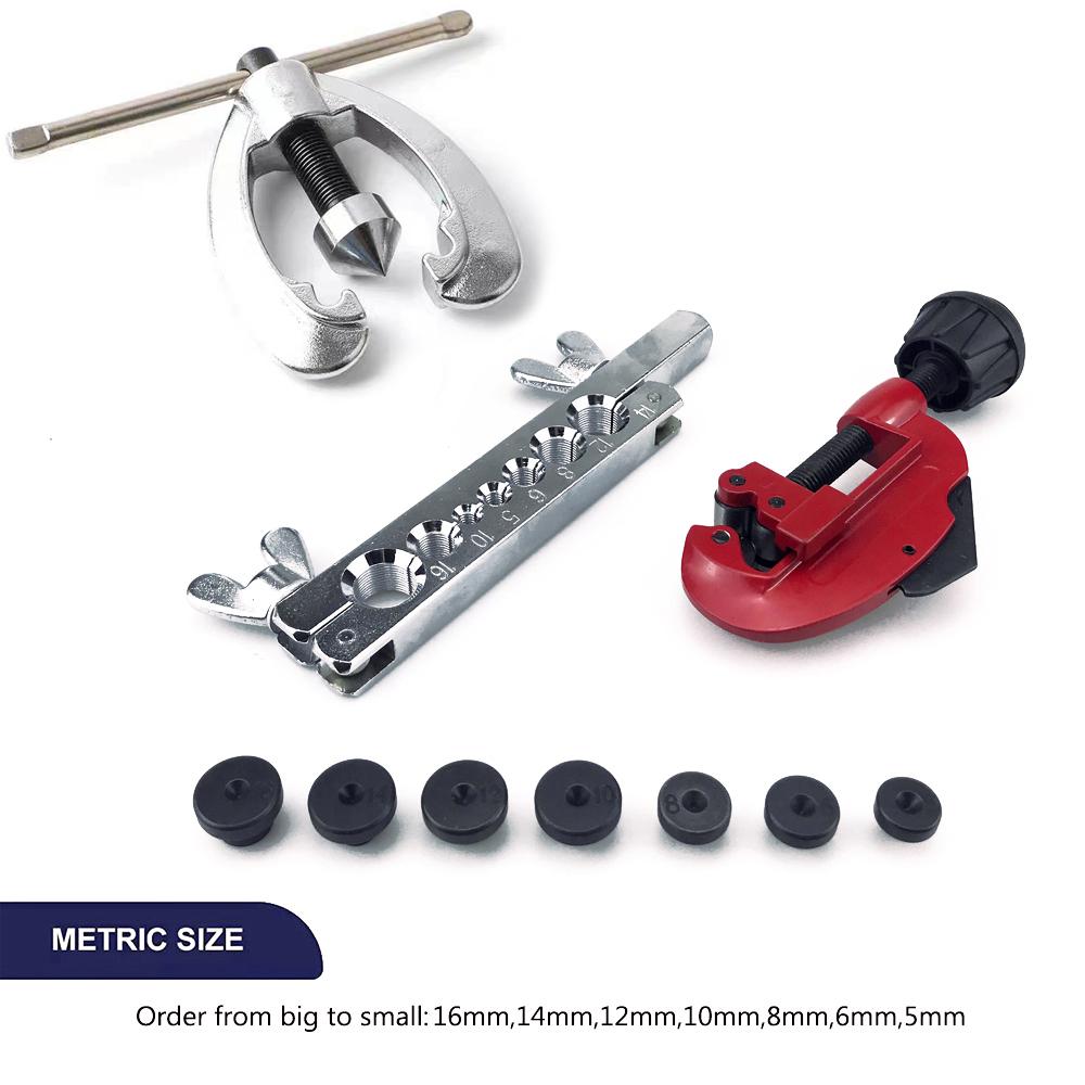 

Inch/Metric Double Flaring Tool Kit Set Tube Bender Pipe Repair Mechanic Brake Plumber Aluminium Copper Brass Flares Tool Set