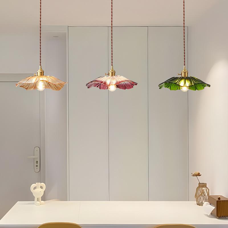 Vintage Pendelleuchten Blume Glas Hängelampen Wohnkultur Beleuchtung Wohnzimmer Schlafzimmer Nachttischlampe Innen Shop