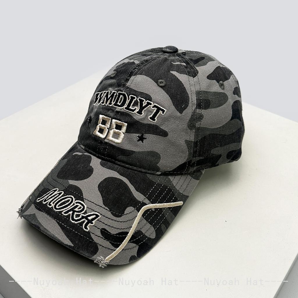 And Women American Vintage Camouflage Embroidered Letter Prints Baseball Caps Sun Protection Street Style All-Match Hip-Hop Peaked Hats Fashion