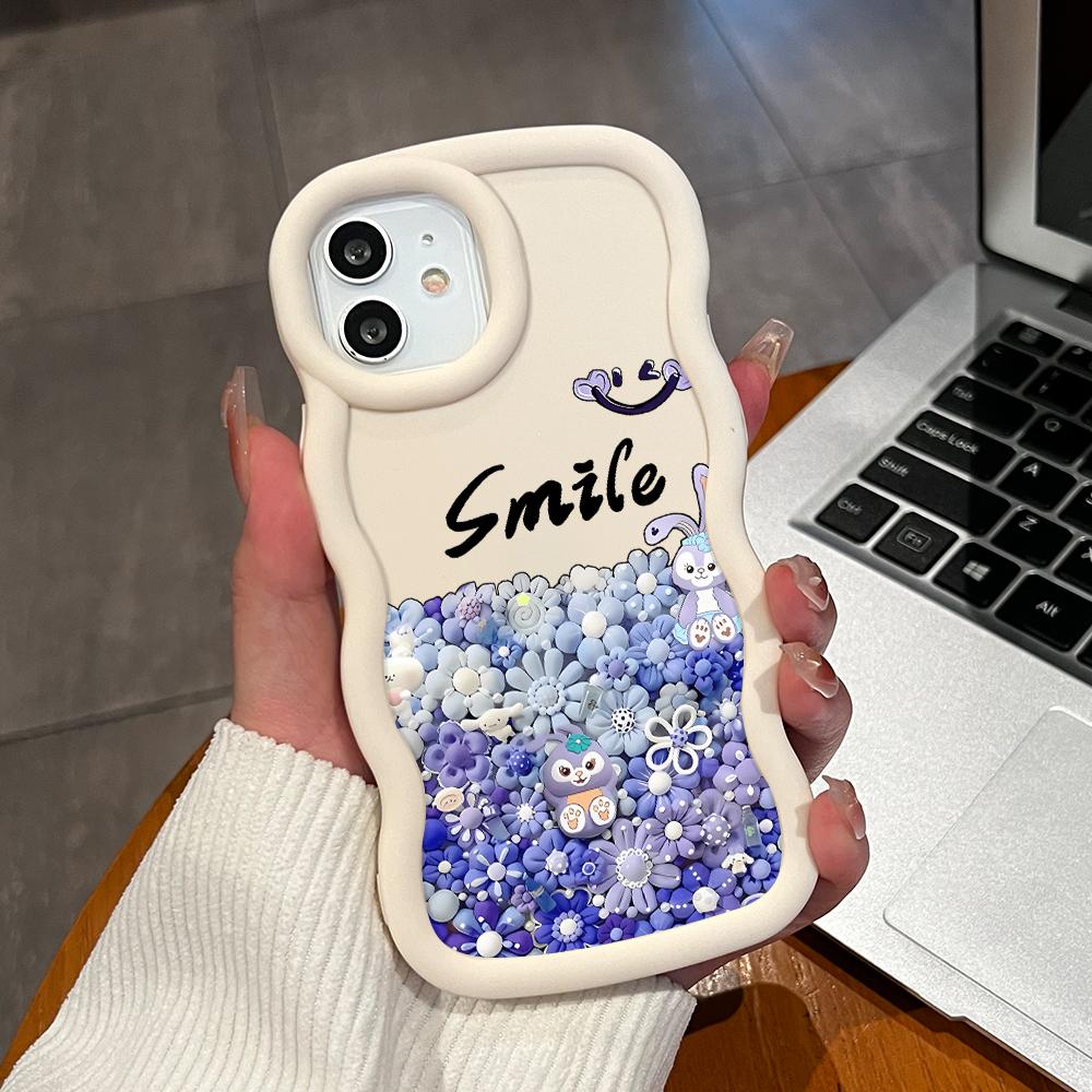 Big Wave Edge Soft silikonový materiál Macaron Pouzdro na telefon Nárazuvzdorné ochranné gumové pouzdro pro iPhone Samsung Huawei Honor Xiaomi Redmi OnePlus Moto