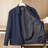 Men's Jacket Spring and Autumn Lapel Business Jacket Solid Color Loose Jacket