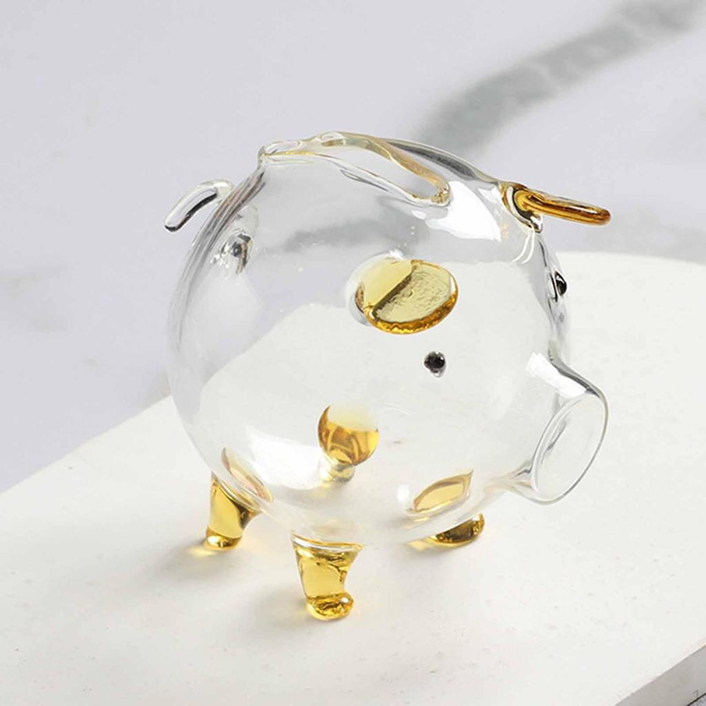 Klares Glas Sparschwein Spardose Geldbehälter Etui Schreibtisch Spardose Box für Kinderzimmer