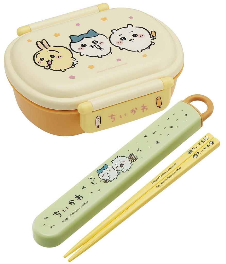 Skater Lunch Single Made In Japan Children's Box, Tier, 360ml, Dome-Shaped, Chiikawa, Antibacterial, (QAF2BAAG-A)