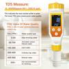 Hydrogen Water Tester 7in1 with Backlit Display for pH Salinity ORP and Temperature Measurement Portable Quality Monitor