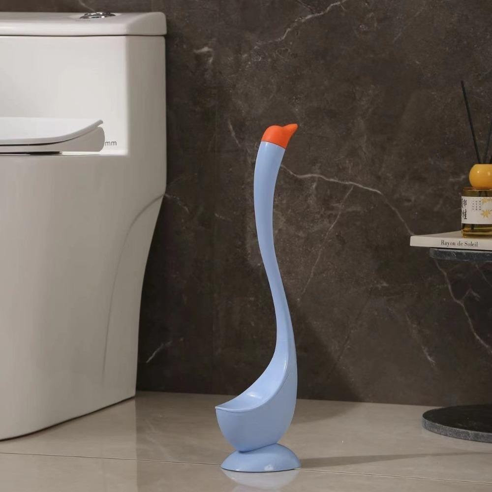 Swan Shape Toilet Plunger Cartoon Toilet Cleaning Brush Durable Toilet Brush Holder  Cleaning