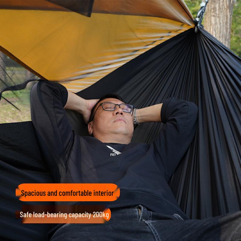 Traveler Anti-Tip Outdoor Hammock with Detachable Mosquito Net