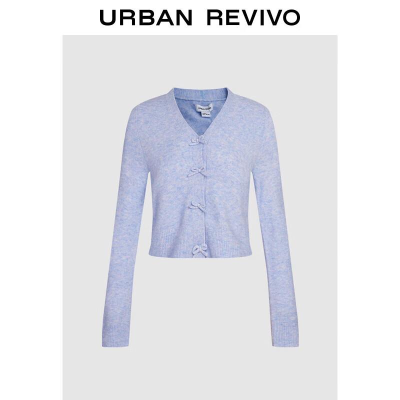 

Женский трикотажный кардиган с V-образным вырезом и бантом UR S