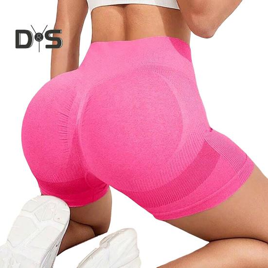 Yoga-Shorts, schmale Passform, hohe Elastizität, Bauchkontrolle, nahtlos, schnelltrocknend, Anti-Exposition, Po angehoben, weiche Jogging- und Laufsport-Shorts mit hoher Taille