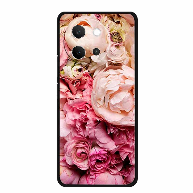For Vivo V40 Lite Case Black Silicone Soft Back Cover Case For Vivo V40 Lite 5G Phone Case Cover V 40 V40lite 6.78" Funda Coque