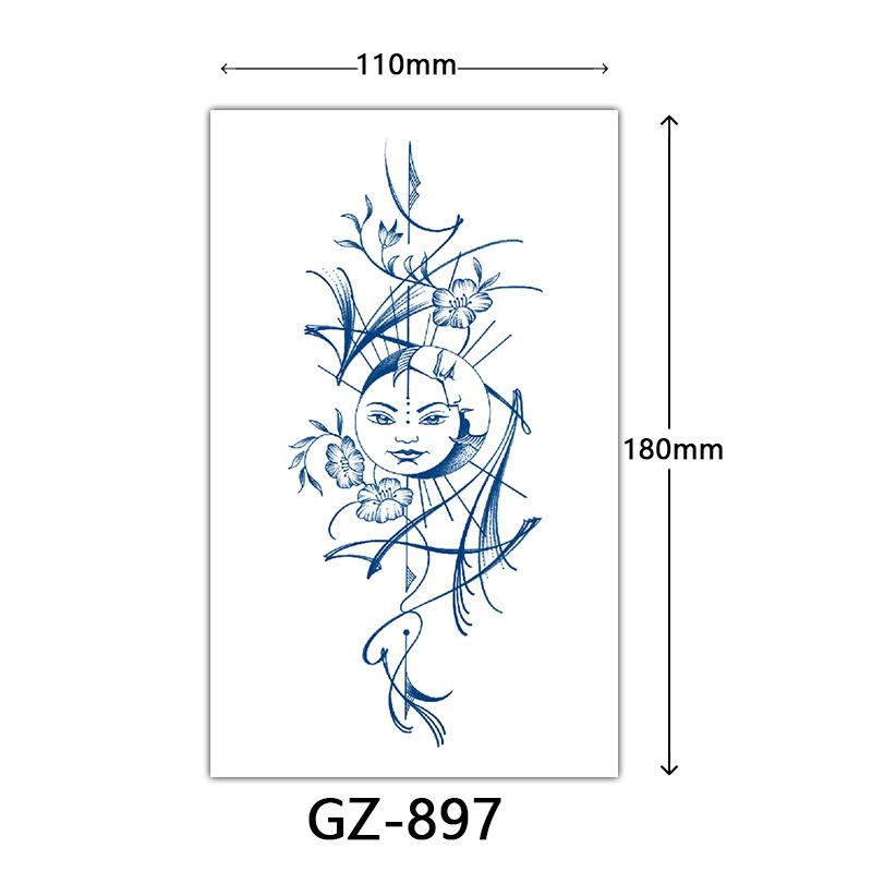 Juice Tattoo Stickers, Herbal Tattoo Stickers, Semi-Permanent English Letter Tattoo Stickers Tattoo