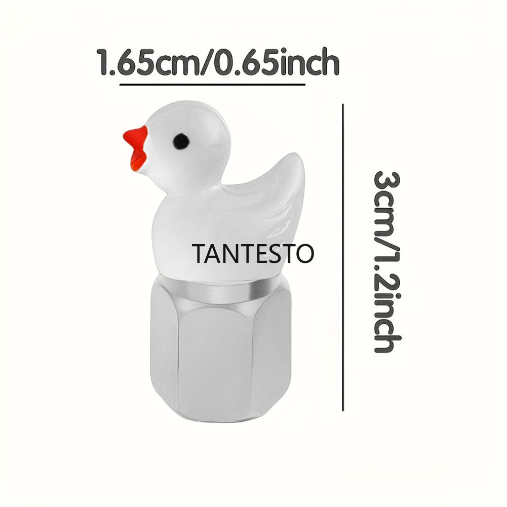 4Pcs Cute Duck Glow in The Dark Tire Valve Caps Auto Tire Valve Stem Caps Valve Covers for Cars Motorcycles and Bicycles Stem Caps1