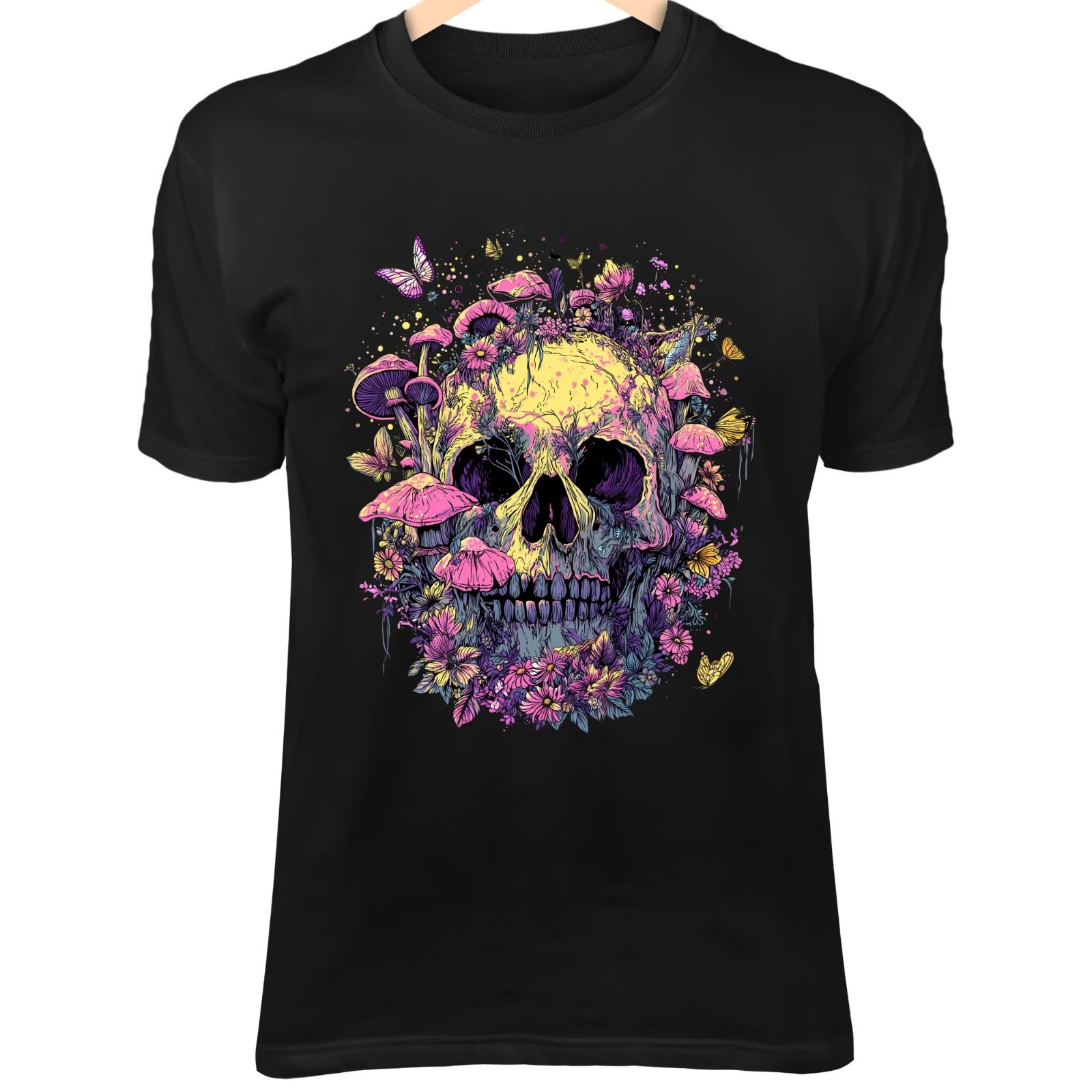 Enchanted Spring Skull - Mossy Bones, Pastel Mushrooms & Butterflies Art 4XL