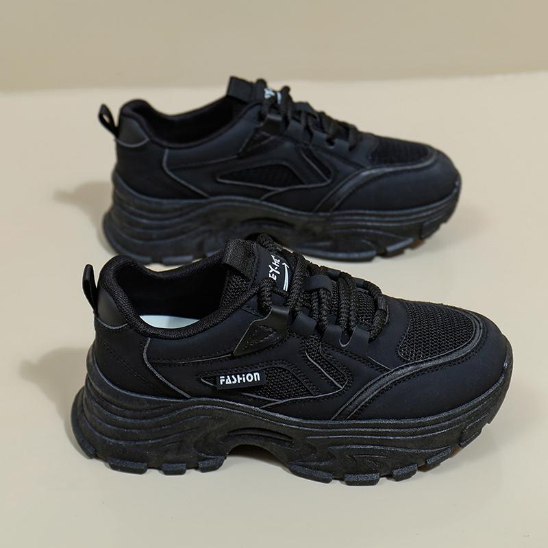 CRLAYDK 2024 New Women's Chunky Sneakers Lace Up Platform Mesh Walking Shoes Fashion Casual Wedge Sport Dad Running Tennis