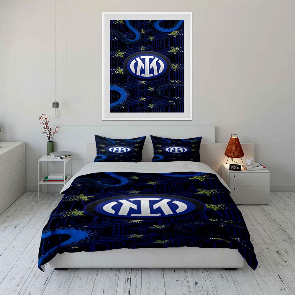 Blue snakes and logo. Bedding sets Duvet cover sets Duvet covers Pillowcases(1 * Duvet Cover 2 * Pillowcases without duvet insert)