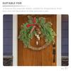 Xmas Wreath Christmas Garland Bell Garland Front Door Decoration Xmas Party Scene Decorative Wreath Wall Hanging Decoration