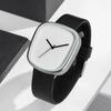 Men's Minimalist Watch Fashion Versatile Men's and Women's Square Watch Scale Black and White Premium Quartz Watch