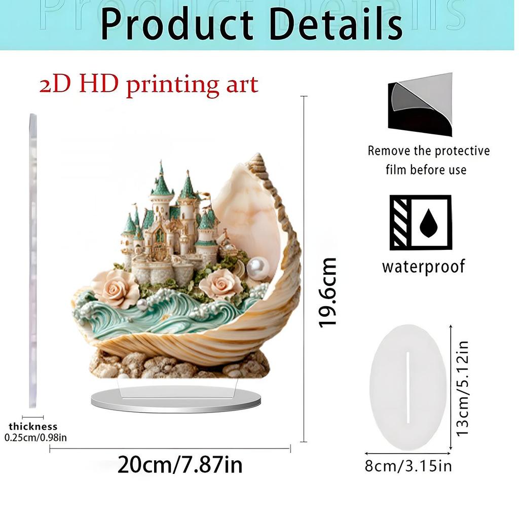 Purple Dragon & Butterfly Girl Acrylic Ornament - Home & Office Decoration