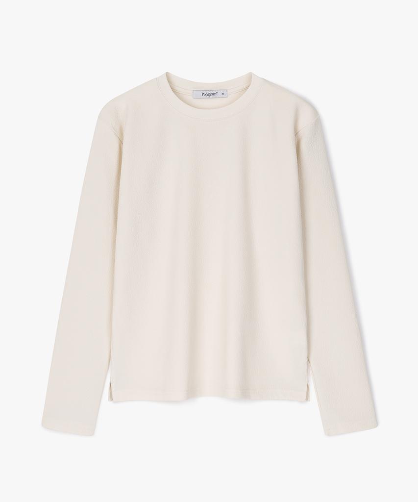 POLYGRAM Daily Wrinkle Side Slit Long Sleeve T-Shirt - 5 Colors