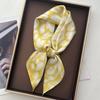 Luxury Square Scarf For Women Ladies Leopard Print Hijab Fashion Neckerchief Bandanas Soft Stain Elegant Faux Silk Scarves Shawl