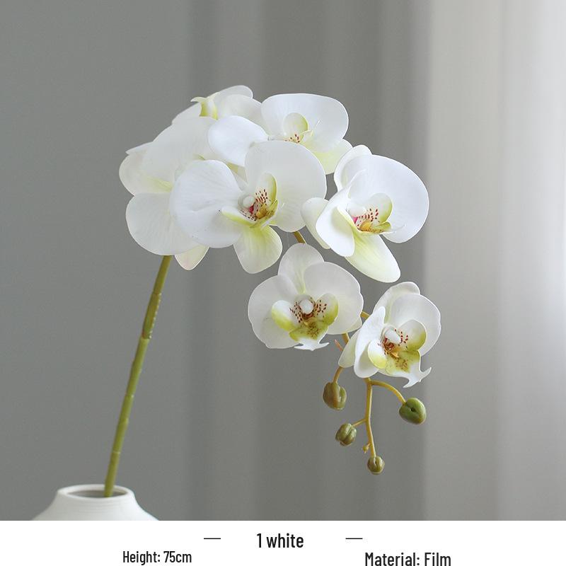 Высококлассная искусственная цветочная композиция Фаленопсис для декора столовой и гостиной