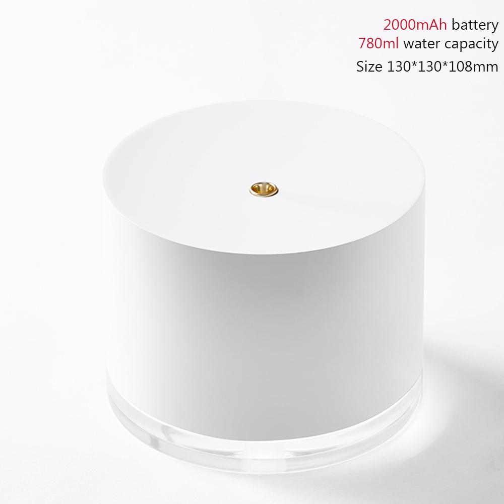 780ml Wireless Air Humidifier 2000mAh Battery USB Rechargeable Humidificador Heavy Fogger Portable Water Diffuser Mist Maker
