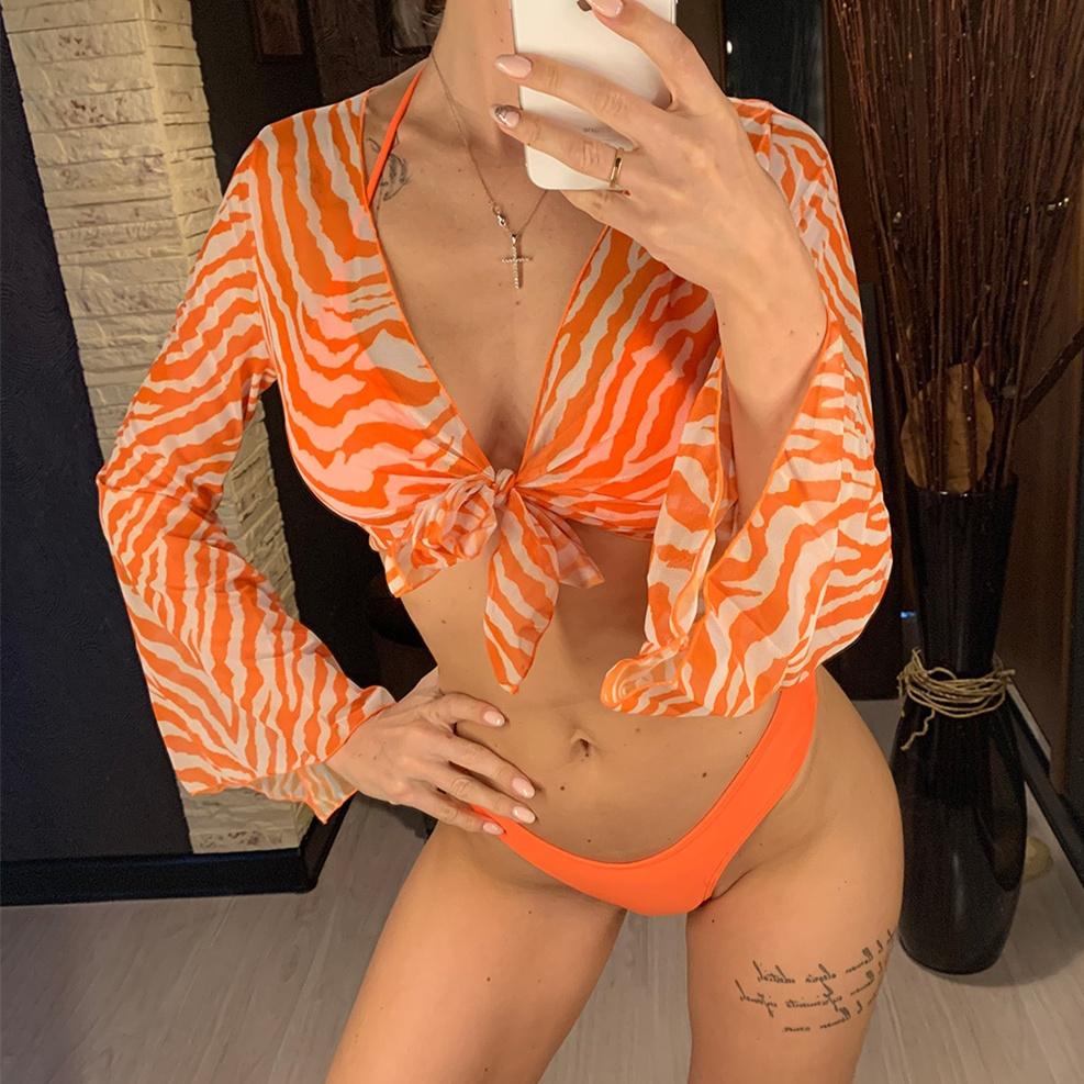 Padded Brazilian Bikini Women Swimwear Female Swimsuit Three-pieces Bikini Set Bather Bathing Suit
