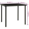vidaXL Garten-Esstisch Anthrazit 80x80x72 cm Glas und Stahl
