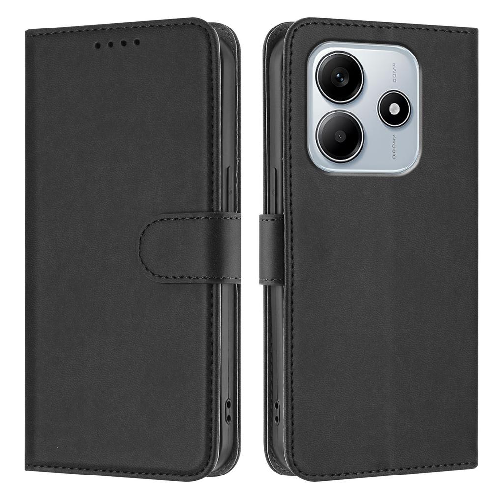 For Xiaomi Redmi Note 14 5G (China)/Xiaomi Poco M7 Pro 5G/Xiaomi Redmi Note 14 5G Leather Case Solid Color Phone Cover with Wallet