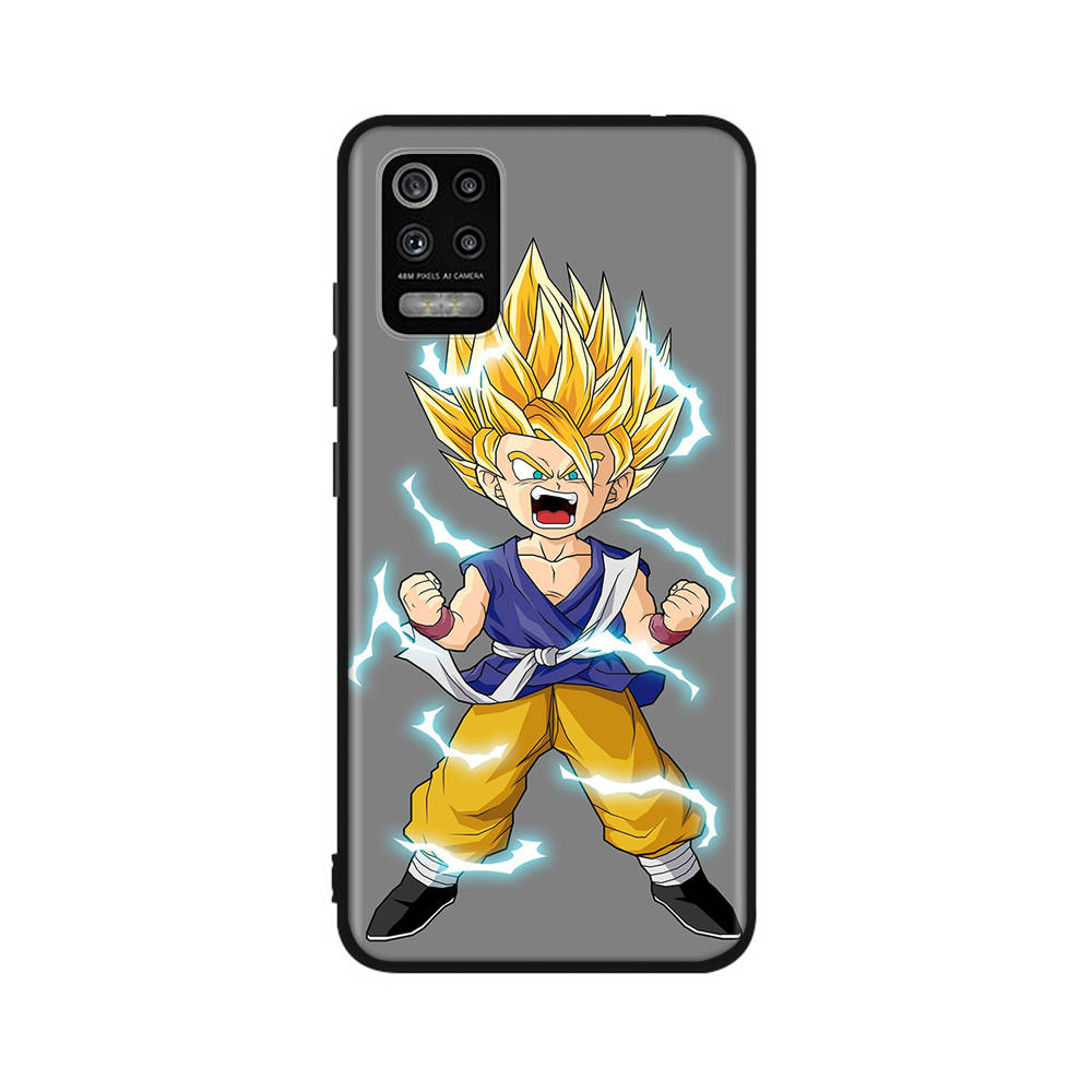 DT41 Pouzdro Dragon Ball Super pro iPhone 16 15 Plus 14 13 12 11 Pro 8 7 6S 6 SE 5S X XR XS Max Realme C30 C33 C31 9I Huawei P30 Černý měkký kryt