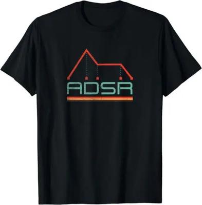 NEW LIMITED ADSR Synthesizer Envelope Nerd Analog Retro Synth Printed TShirt Harajuku Ventilate Shortsleev Aesthetic Tops Tee