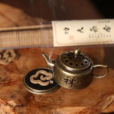 Zinc Alloy Mini Tea Pot Aromatherapy Stove Mini Chinese Style Chinese Style Incense Burner Brass Pendant