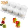 3D Apple Shape Silicone Mold 8 Cell DIY Cake Mousse for Ice Cream Chocolate Pastry Art Pan Dessert Bakeware Cake Decorating Tool