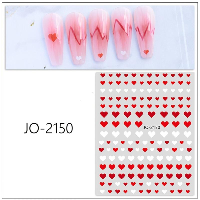 

3D наклейки для ногтей красные черные сердечки любовь милая мультяшная пара самоклеящиеся наклейки для ногтей слайдер обертка DIY маникюрные аксессуары красный