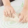 Silicone Baking Mat Non-Slip Reusable Pastry Rolling Mat with Measurement Guide, Heat Resistant Dough Kneading Pad for Baking, Pizza, Bread & Fondant