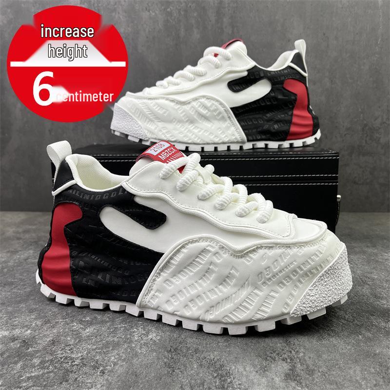 Sneakers décontractées de sport d'été tendance haut de gamme pour hommes avec rehausse invisible