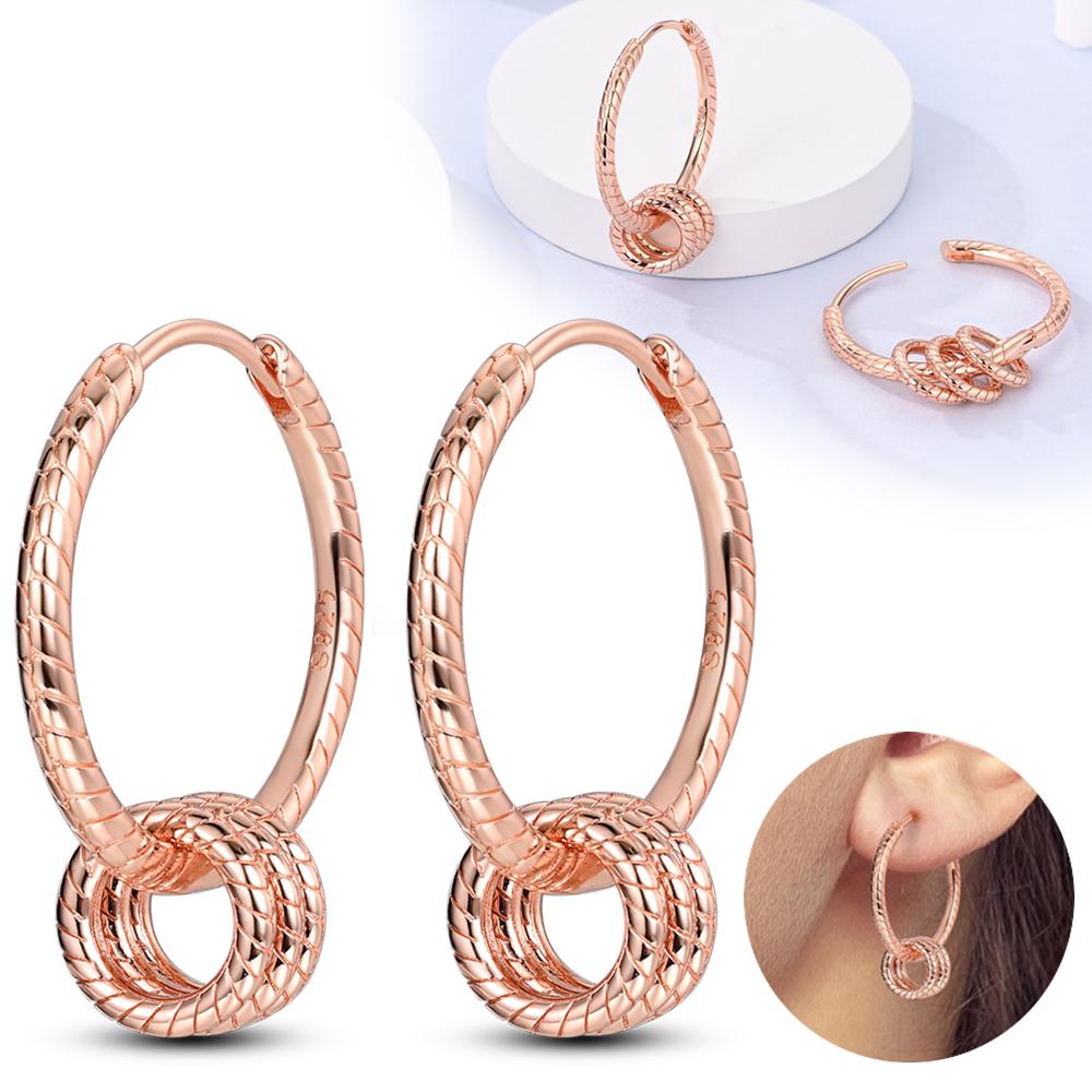 Rope Pattern Geometric Theme Earrings for Women Girls Trendy Fashion Jewelry High Quality Dainty Elegant Gift