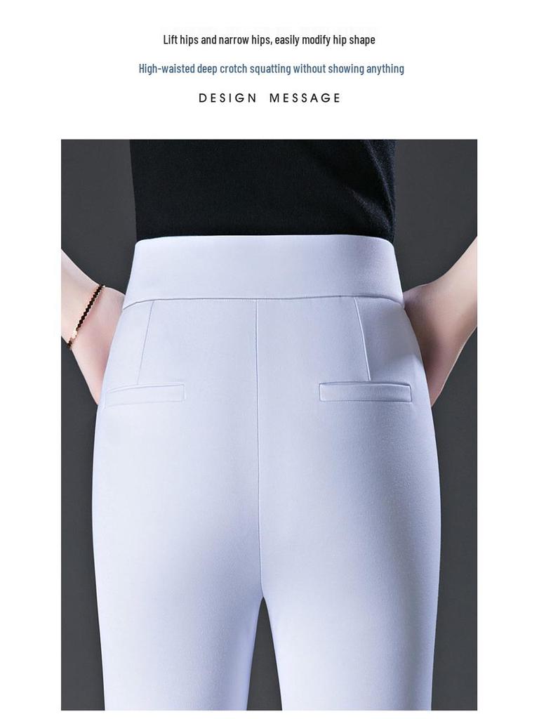 2024 Summer Women's High Waist Slimming Stretch Flare Pants - Middle-Aged Mom National Style Fishtail Skinny Fit