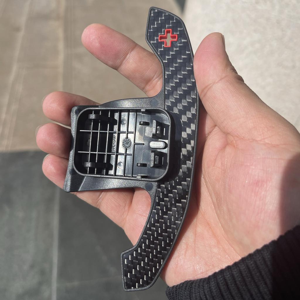 Für BMW M3 M4 4er Serie G22 G80 G82 2021 2022 Echtes Kohlefaser-Lenkrad-Paddles Schalthebel-Verlängerung Auto-Stil Zubehör