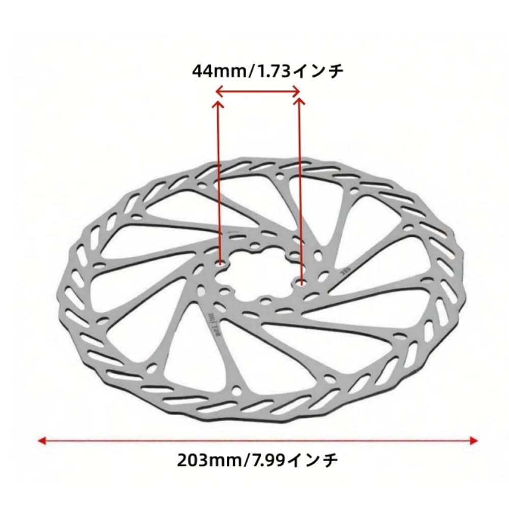 Fahrrad Scheibenbremsensatz Fahrrad Scheibenbremsrotor 203mm/8 Zoll