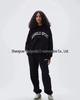 IN BLUE: England Trip Blogger Style Korean Cotton Loose Fit Lettered Pullover Hoodie Pair