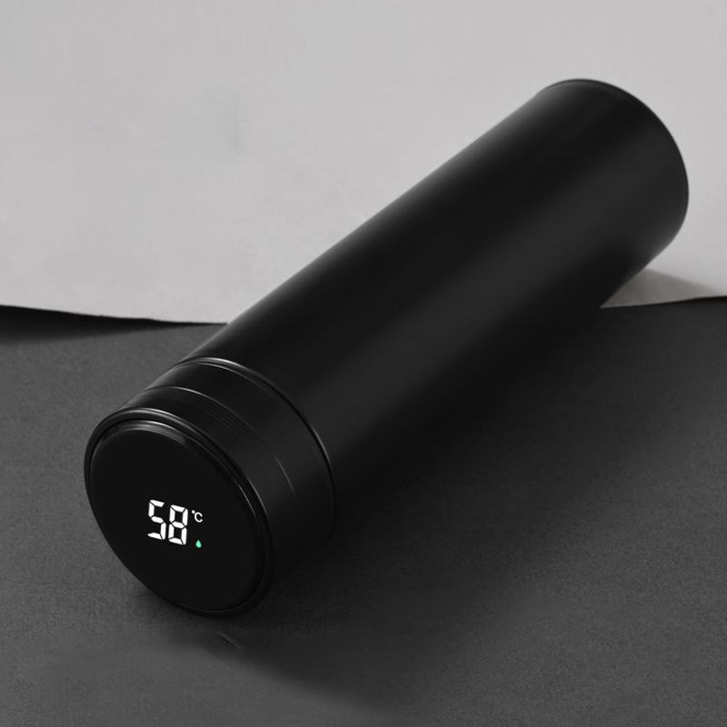 500ml Smart Thermos Intelligent Digital Display Vacuum Cup Water Cup Stainless Steel Vacuum Flasks Mug Water Bottle Drinking Cup 500ml чёрный