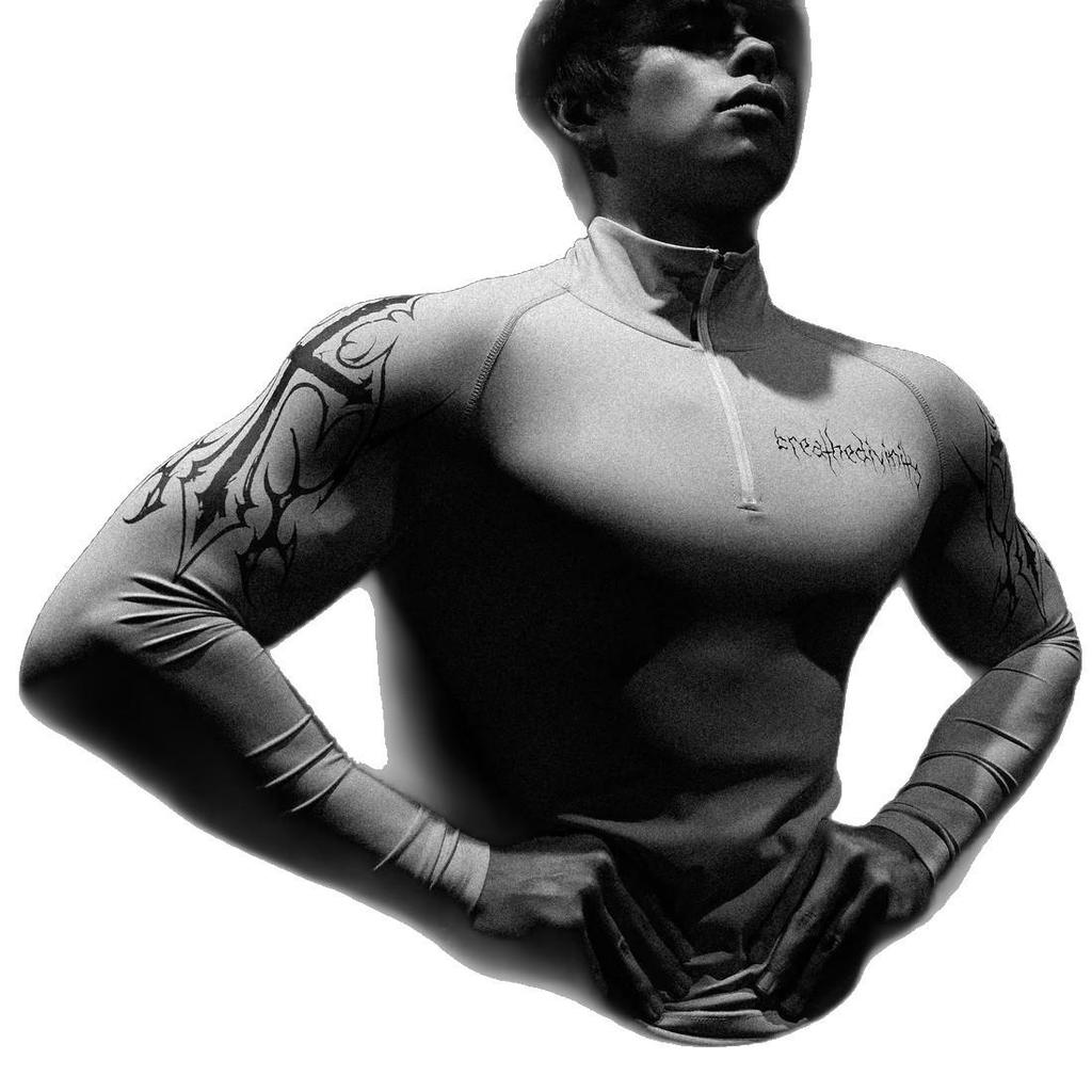 Maglia a maniche lunghe con mezza zip e asciugatura rapida Breathedivinity da uomo Venom CrossFit Slim-Fit