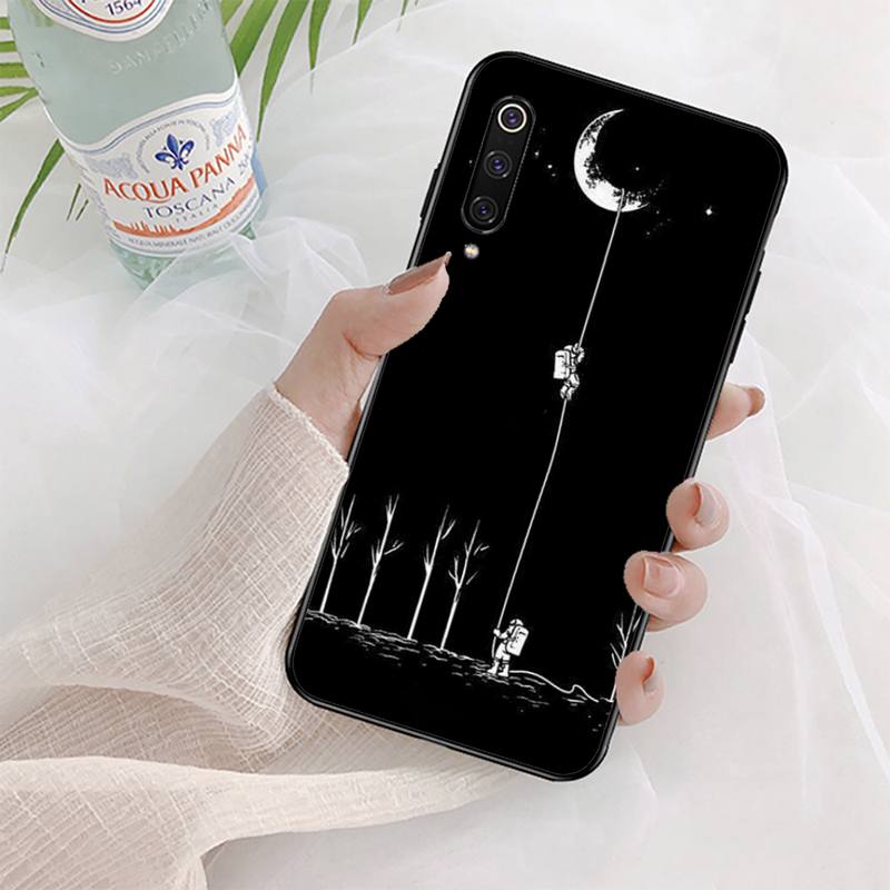 Moon Astronaut Phone Case for Xiaomi Mi 5 6 8 9 10 Lite Pro SE Mix 2s 3 F1 Max2 3